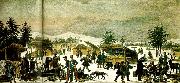 daniel von hogguer folkliv pa en vintermarknad i lappmarken oil painting reproduction